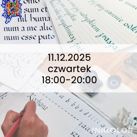1 z 3: Wybierz swój krój pisma: humanistyczne, rondowe lub italika 11.12.2025, czwartek, 18:00-20:00