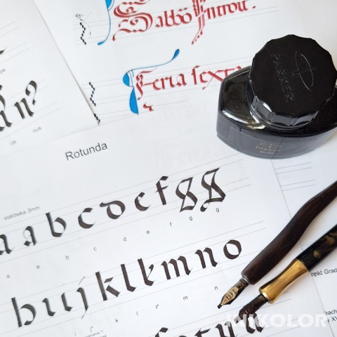 Kaligrafia historyczna - pisma gotyckie - 14 spotkań, środy 18:00-20:00, 04.02-06.05.2026