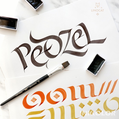 Kaligrafia pędzlem - zróbmy coś nowego. Wioleta Kaczmarska-Rudnik, LinoCat 26.10.2025, niedziela, 15:00-19:00