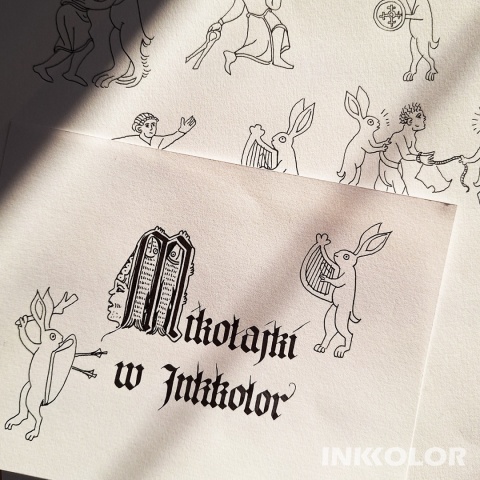 Mikołajki z Inkkolor - Tekstura i średniowieczne drolerie 06.12.2025, sobota, 10:00-12:30 lub 13:00-15:30
