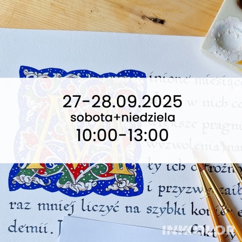 W białym winie zaplątani: renesansowe zrobienia, złocone inicjały 27-28.09.2025, sobota-niedziela, 10-13:00