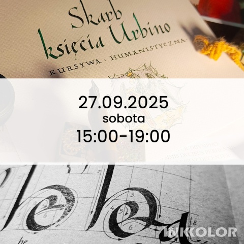 Skarb księcia Urbino. Kursywa humanistyczna i renesansowe pisma Italii. Daniel Dostal 27.09.2025, sobota, 15:00-19:00