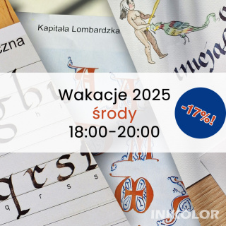 Wakacyjny Kurs kaligrafii - Środy - 12 zajęć - Czerwiec, Lipiec, Sierpień
