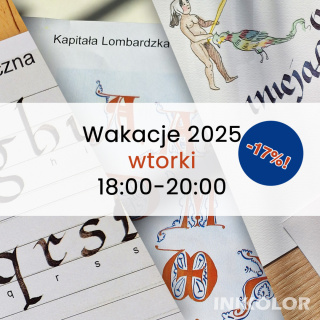 Wakacyjny Kurs kaligrafii - Wtorki - 12 zajęć - Czerwiec, Lipiec, Sierpień