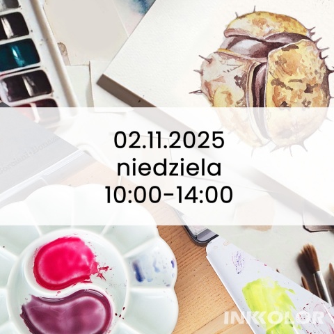 Warsztaty malowania akwarelą. Podstawy rysunku pędzlem: Kasztan, 02.11.2025, niedziela, 10:00-14:00