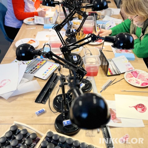 Warsztaty malowania akwarelą. Podstawy rysunku pędzlem: Liść klonu, 14.12.2025, niedziela, 11:00-15:00