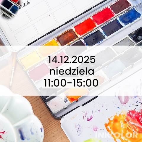 Warsztaty malowania akwarelą. Podstawy rysunku pędzlem: Liść klonu, 14.12.2025, niedziela, 11:00-15:00