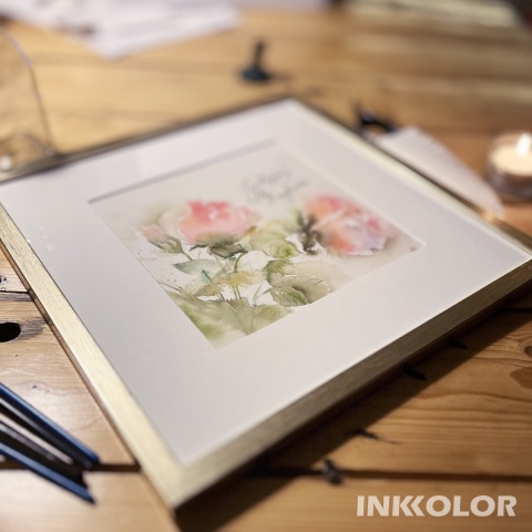 „Zasługujesz, by rozkwitać” – akwarela z kaligrafią