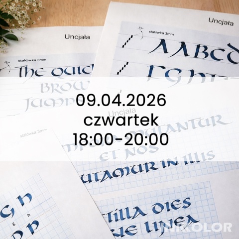 Uncjała inaczej - warsztaty z eksperymentalnych wersji znanych krojów 09.04.2026, czwartek, 18:00-20:00