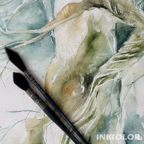 Pojedyncze zajęcia z kursu świadomego malowania akwarelą dla początkujących i powracających 15.03-19.04.2026, 16:00-19:00