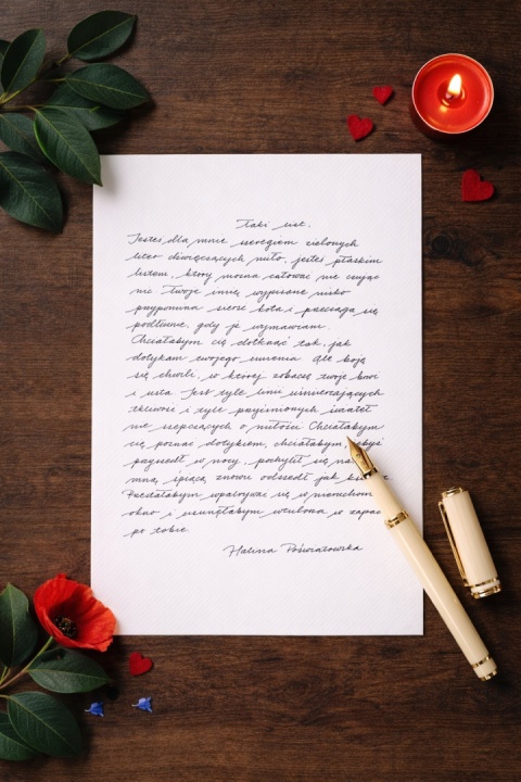 Odręcznie pisany list. Cena ustalana indywidualnie