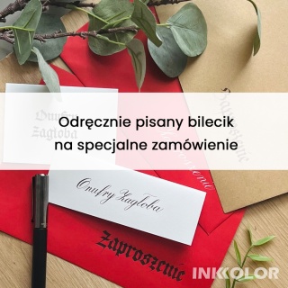 Ręcznie pisany bilecik – realizacja indywidualnego zamówienia