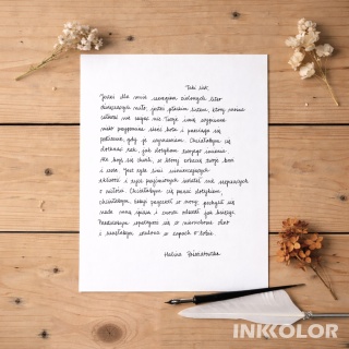 Ręcznie pisana dedykacja – realizacja indywidualnego zamówienia