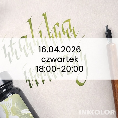 Italika inaczej - warsztaty z eksperymentalnych wersji znanych krojów 16.04.2026, czwartek, 18:00-20:00