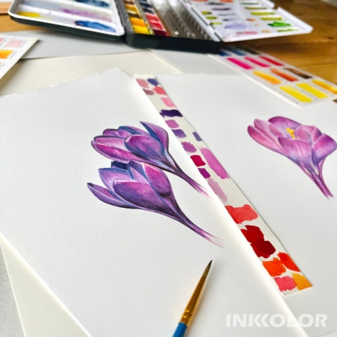 Warsztaty malowania akwarelą. Podstawy rysunku pędzlem: Kwiaty 22.03.2026, niedziela, 11:00-15:00